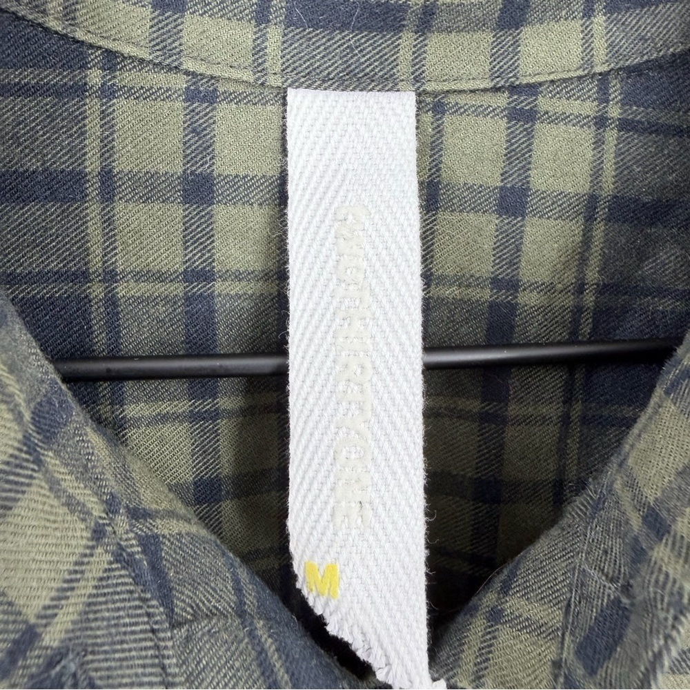 Two Thirty One Military Theme Patched Plaid Boyfriend Shirt Size M - Picture 3 of 11